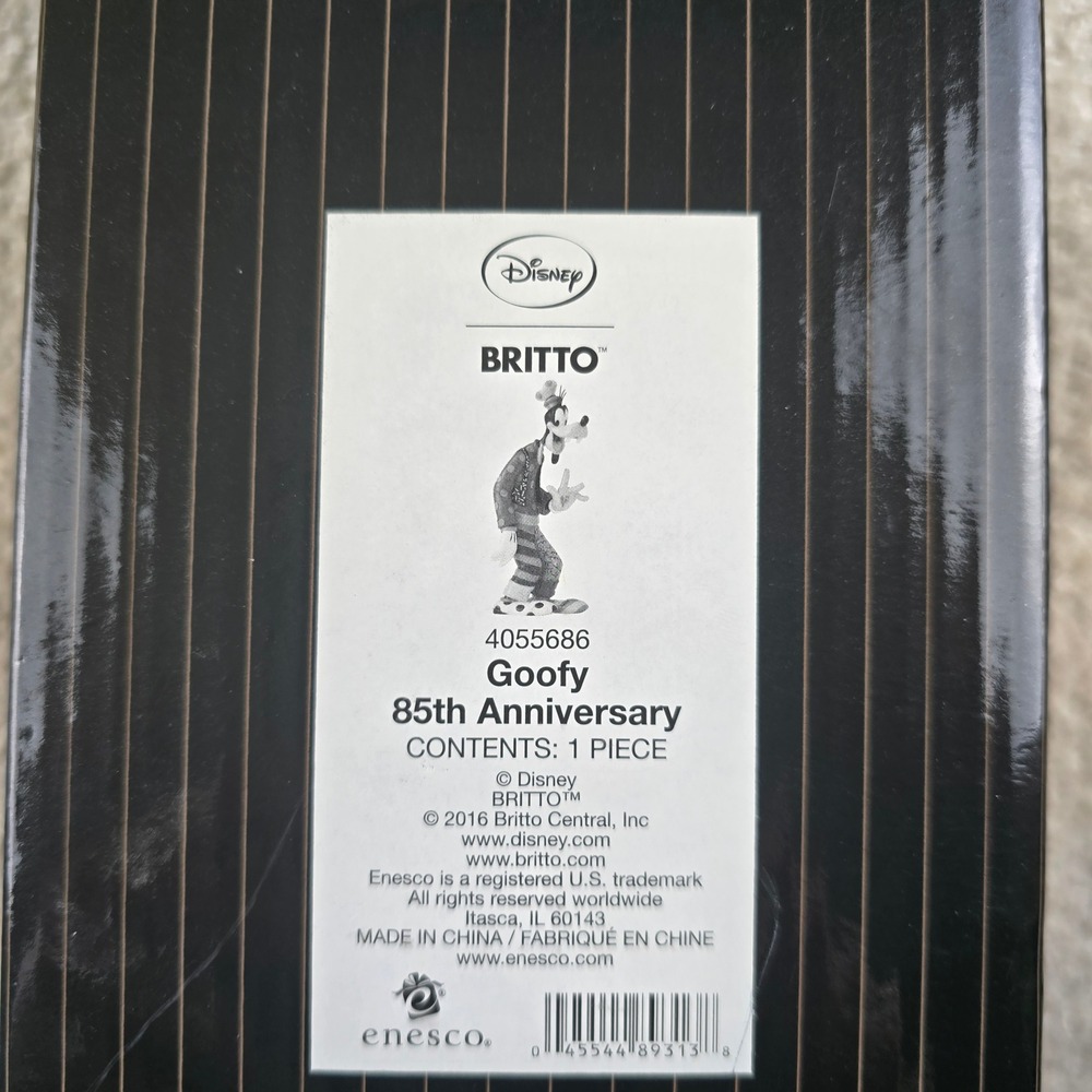 Disney Britto Goofy Figurine 85th Anniversary 4055686 w Box - Read Description - Picture 5 of 6